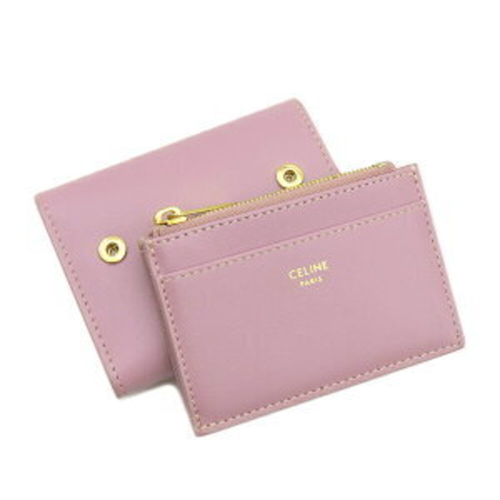 Celine wallet compact pink leather Triomphe coin - Picture 4 of 14